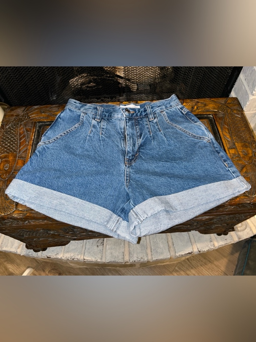 Topshop Blue Denim Jean Shorts